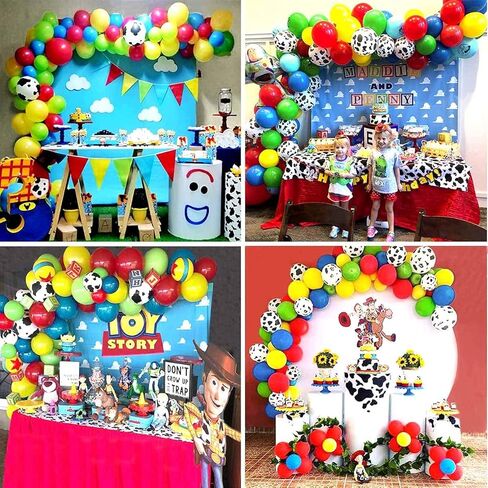 Toy Inspired Story Birthday Party Supplies-155 Pcs of Toy Story Balloon Garland Set Toy Story Aluminum Film Balloon Latex Balloon for Kid's Party,Shower,Celebration in Kuwait