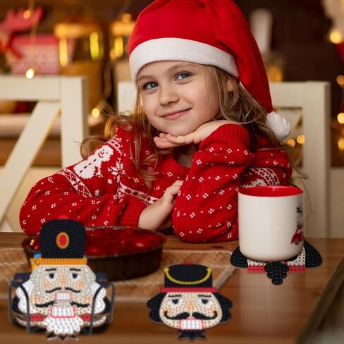 Viprest 10 Pcs Christmas Snowman Diamond Painting Coasters Kits Winter Diamond Art Coasters with Holder Snowman DIY Coasters for Beginners Adults and Kids Art Craft Supplies Gift in Kuwait