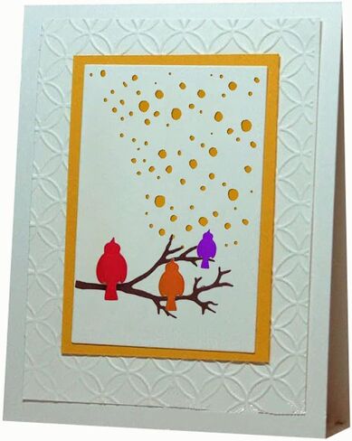 2 PCS Dies for Bird Card Making, AFUNTA Bird Perching Net Tree Metal Die Cuts Bird Cutting Dies Supplies Embossing Stencils for DIY Scrapbook Album Decorative, Christmas Scrapbook Card Making in Saudi Arabia