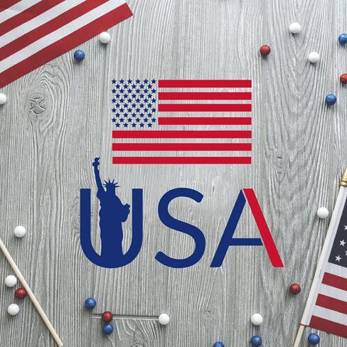 16 PCS 4th of July Patriotic Stencils for Painting on Wood Wall, Patriotic Welcome Porch Sign Stencils, USA Theme Pattern Templates for DIY Home Decorations, Paint Wood Signs in Kuwait