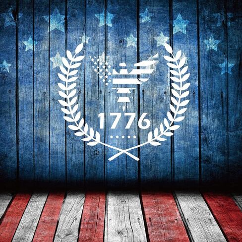 16 PCS 4th of July Patriotic Stencils for Painting on Wood Wall, Patriotic Welcome Porch Sign Stencils, USA Theme Pattern Templates for DIY Home Decorations, Paint Wood Signs in Kuwait