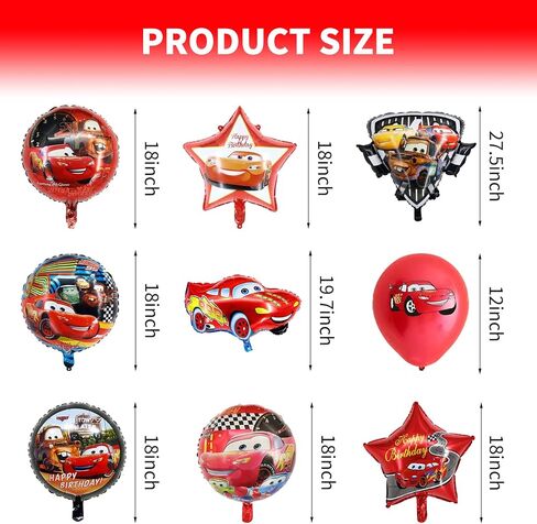 28 قطعة من مستلزمات حفلات أعياد الميلاد بالسيارات لايتنينج ماكوين بالونات فويل للأطفال لحفلات أعياد ميلاد الأطفال وحفلات استقبال المولود الجديد in Kuwait