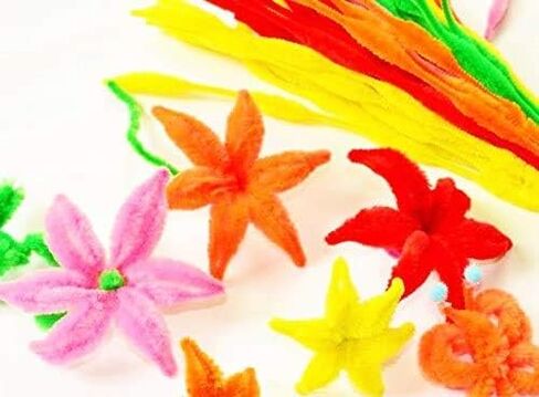 Caryko Fuzzy Bump Chenille Stems منظفات الأنابيب، عبوة من 100 قطعة (مزيج) in Kuwait