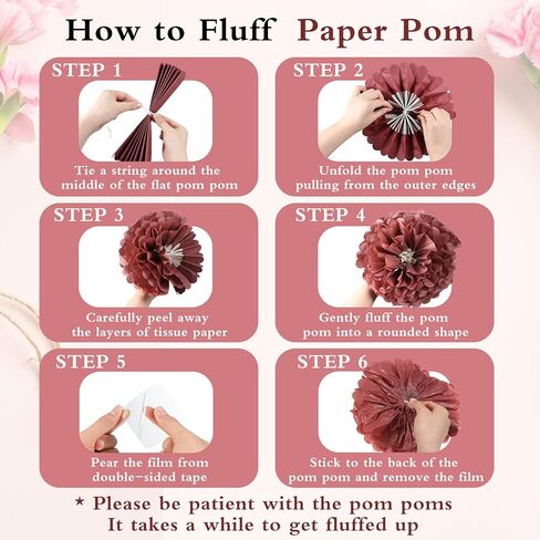 Tissue Paper Flowers with Gel Pad Multi Color Paper Flowers Dusty Rose Paper Pom Poms Chrysanth Flowers DIY Flower Party Decorations Paper Flower Ball (Classic Color, 40 Pcs) in Saudi Arabia