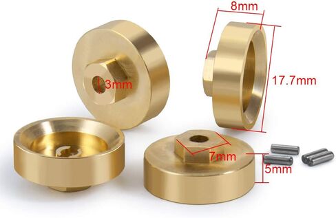 4 قطع النحاس الثقيل محول سداسي 5 مم لـ 1: 24 SCX24 AXI90081 RC الزاحفة in Kuwait