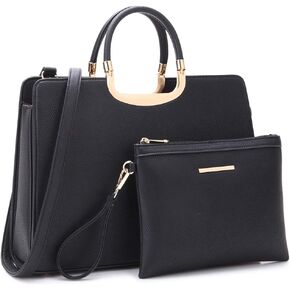 Womens Handbag Top Handle Shoulder Bag Tote Satchel Purse Work Bag with Matching Wallet in Kuwait
