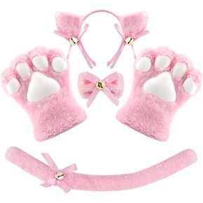 طقم زي لوليتا القوطية التنكري من يو وانت مي على شكل قطة يتكون من ذيل القط وقفازات مخالب القطة وطوق أذن القطة in Kuwait