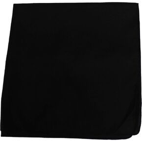 Mechaly Polyester Sewn Edges XL Solid Bandana - 27 x 27 Inches - 5 Pack