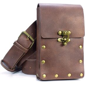 Waist Bag Fanny Pack Crossover Corset Wallet Leather Leg Hip Pouch Casual Daypack Gothic Festival Cosplay Costume Belt Purse (Col) in Kuwait