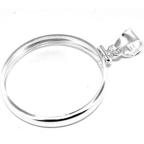 1/2 oz American Gold Eagle Dollar Coin Bezel Pendant Sterling Silver Coin Edge in Saudi Arabia