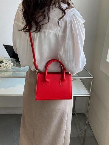 GORGLITTER Women's Small Crossbody Purse Double Handle Satchel Shoulder Bag Crossbody Square Bag Purse Handbag in Kuwait