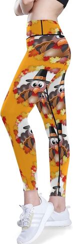 سراويل يوجا مطاطية عالية الخصر من Oyihfvs، سراويل ضيقة للسيدات للتحكم في البطن مع جيوب in Kuwait