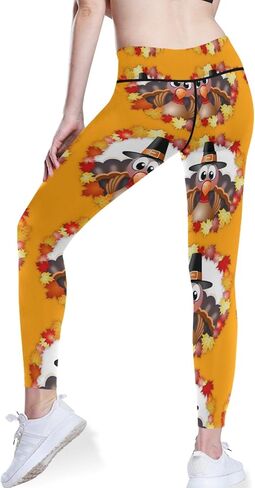 سراويل يوجا مطاطية عالية الخصر من Oyihfvs، سراويل ضيقة للسيدات للتحكم في البطن مع جيوب in Kuwait