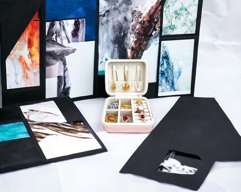 صندوق مجوهرات السفر من BJDAMAI - صندوق مجوهرات للفتيات المراهقات، إكسسوارات أساسيات السفر، هدايا سفر لطيفة، مناسبة للحلقات والأقراط والقلائد وتخزين أحمر الشفاه! (نمط فتاة الكرتون الوردي) in Kuwait