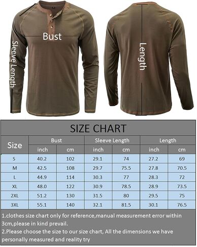 قمصان هينلي عصرية للرجال مصنوعة من القطن باكمام طويلة وتصميم كاجوال بازرار in Kuwait