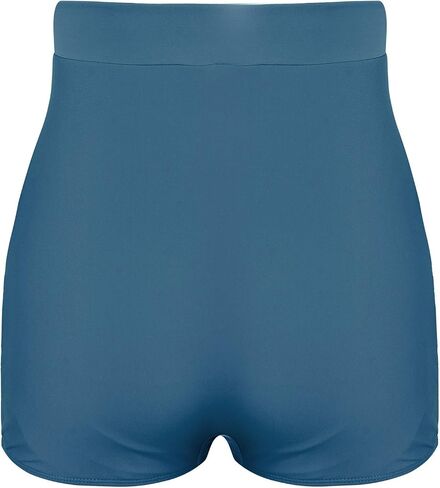 Mycoco Women's Super High Waist Swim Shorts Shirred Tummy Control Swimwear Tankini Bikini Bottoms in Kuwait