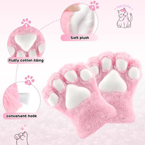 طقم زي لوليتا القوطية التنكري من يو وانت مي على شكل قطة يتكون من ذيل القط وقفازات مخالب القطة وطوق أذن القطة in Kuwait