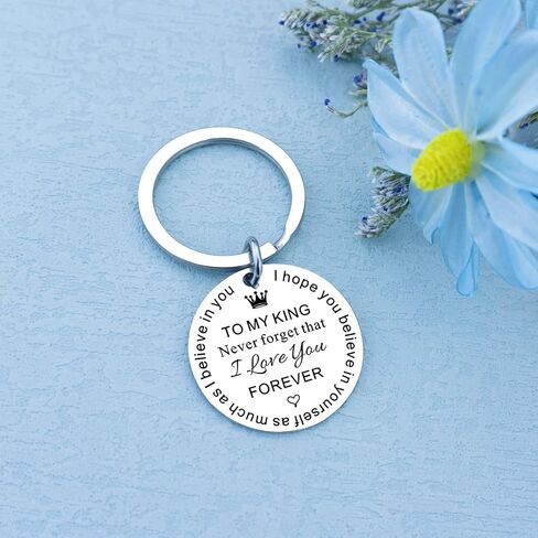 Stocking Stuffers for Men Adults Boyfriend Gifts Valentines Day Gifts for Him Anniversary Birthday Gifts for Boyfriend from Girlfriend Gifts for Husband from Wife To My King Keychain in Saudi Arabia