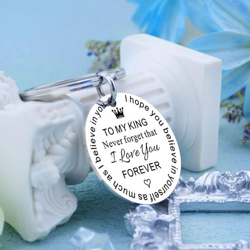 Stocking Stuffers for Men Adults Boyfriend Gifts Valentines Day Gifts for Him Anniversary Birthday Gifts for Boyfriend from Girlfriend Gifts for Husband from Wife To My King Keychain in Saudi Arabia