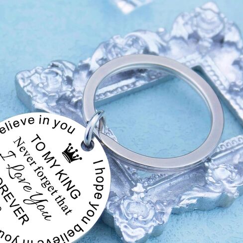 Stocking Stuffers for Men Adults Boyfriend Gifts Valentines Day Gifts for Him Anniversary Birthday Gifts for Boyfriend from Girlfriend Gifts for Husband from Wife To My King Keychain in Saudi Arabia