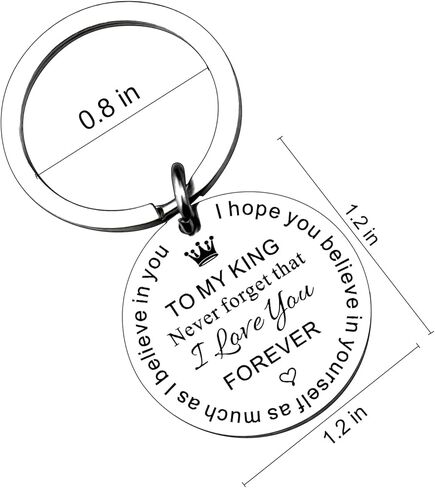 Stocking Stuffers for Men Adults Boyfriend Gifts Valentines Day Gifts for Him Anniversary Birthday Gifts for Boyfriend from Girlfriend Gifts for Husband from Wife To My King Keychain in Saudi Arabia