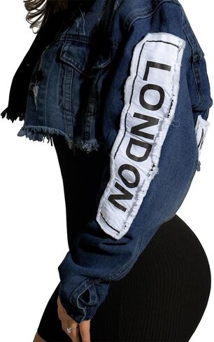 Aomice Women's Cropped Denim Jacket Jean Coat Tops in Kuwait