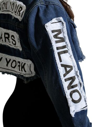 Aomice Women's Cropped Denim Jacket Jean Coat Tops in Kuwait