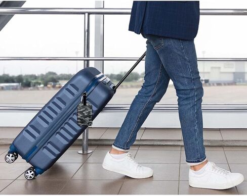Zoczos Camouflage Suitcase Tags Identifiers Repeats Seamless Pattern Black Gray Hunting Woodland Design PU Leather ID Label for Women Men Girls Travel Baggage Bag Tags Set, 1 Pack in Saudi Arabia