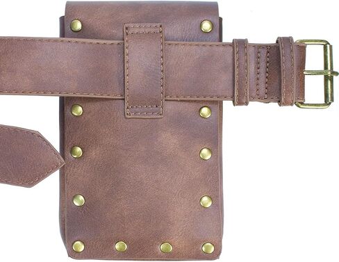 Waist Bag Fanny Pack Crossover Corset Wallet Leather Leg Hip Pouch Casual Daypack Gothic Festival Cosplay Costume Belt Purse (Col) in Kuwait