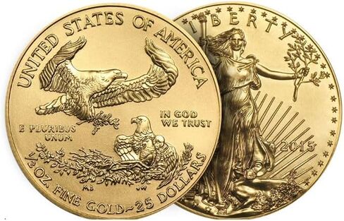 1/2 oz American Gold Eagle Dollar Coin Bezel Pendant Sterling Silver Coin Edge in Saudi Arabia