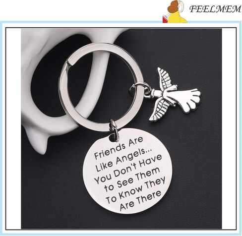 FEELMEM أفضل هدية لصديق سلسلة مفاتيح الصداقة مثل مجوهرات الملائكة in Kuwait
