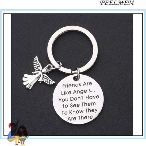 FEELMEM أفضل هدية لصديق سلسلة مفاتيح الصداقة مثل مجوهرات الملائكة in Kuwait
