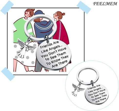 FEELMEM أفضل هدية لصديق سلسلة مفاتيح الصداقة مثل مجوهرات الملائكة in Kuwait