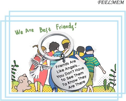 FEELMEM أفضل هدية لصديق سلسلة مفاتيح الصداقة مثل مجوهرات الملائكة in Kuwait