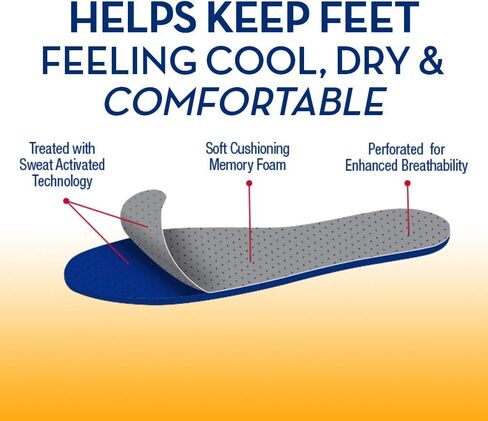 Arm & Hammer Odor Control Soft Step Insoles, Memory Foam Insoles for Men, Memory Foam Insoles for Women, Best Insoles for Standing All Day, Foot Inserts, Shoe Inserts Men and Women -1 Pair in Saudi Arabia