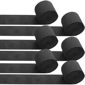 6 Rolls Colourful Crepe Paper,Rainbow Crepe Party Streamers for Decorations-82ft Long and 1.77in Wide in Kuwait