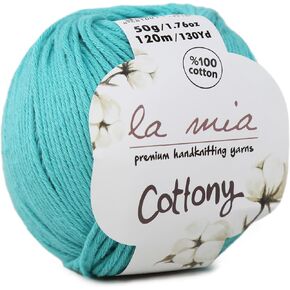 1 Ball%100 Cotton Total 8.8 Oz. La Mia Cottony 1.76 Oz (50g) / 130 Yrds (120m) Super Soft, Dk Light Baby Yarn, Pink - P7 in Kuwait