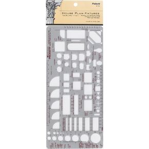 Pickett House Plan Fixtures Kitchen and Bath Template, 1/4 Inch Scale (1151I)