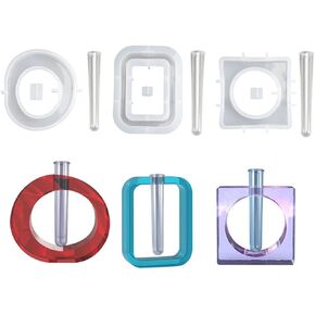 Resin Molds Silicone for Vase Silicone Mold Epoxy Resin Mold for Plant Propagation Station Vase Resin Casting Mold with Test Tube for Hydroponic Plants Flowers Office Home Decoration (3 Shapes)