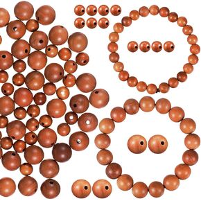 100 قطعة من الخرز الخشبي من NOLITOY خرز فاصل فضفاض لصنع الأساور والإكسسوارات المصنوعة يدويًا (8 مم، 12 مم) in Kuwait