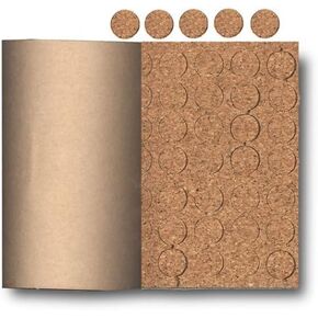 National Artcraft® 1/2" Self-Adhesive Cork Pads - Prevent Scratching Furniture, Electronics or Use on Cabinets or Table Top Items (Pkg/1000)