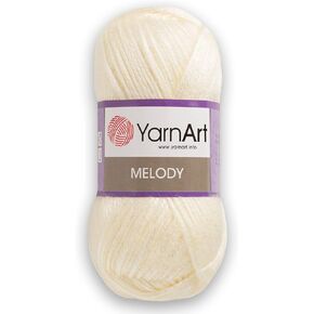 1 Ball YarnArt Melody, Chainette Yarn, Shiny Metallic Sheen Yarn for Knitting, Crochet, Embroidery, 100 grams (3.5 oz), 230 meters (251 yards), 70% Polyamide 21% Acrylic 9% Wool Blend Light Pink - 896