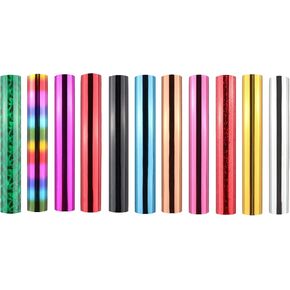 11PCS Heat Activated Foil，5mx15cm/ 16.4 feet x 5.9 inch Glimmer Hot Foil Roll Heat Activated Foil Glimmer Foil，Foil Transfer Sheets for Heat Foil Pen Transfer Foil Roll Craft (11 Colors Together) in Saudi Arabia
