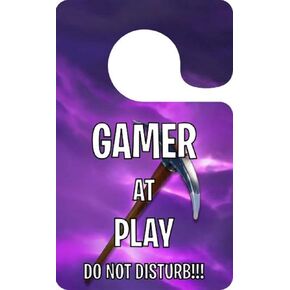 Gamer At Play, Door Sign, Do Not Disturb, Enter at Your Own Risk, Stocking Stuffer for Gamer, Christmas, Birthday Gift for Teens, Party Favor, Kids, Teens, Game Room Decor, Dorm Room, Metaverse in Saudi Arabia