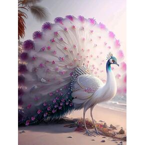YEEIFFD Peacock 5D Diamond Painting Kits for Adults Beginners, DIY Peacock Diamond Art Paint with Diamonds Full Drill Diamond Dots Painting for Adults Kids Pictures Art Wall Decor 30x40cm/12x16in in Saudi Arabia