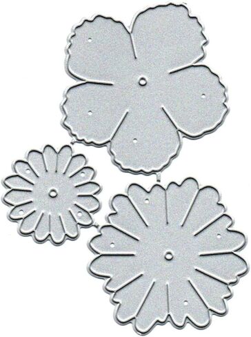 3 قطع من قوالب القطع المعدنية على شكل زهور الورد، قطع قوالب قطع أوراق زهرة الربيع والفراشة، استنسل DIY لعمل قصاصات الورق المزخرفة وصنع بطاقات القصاصات in Kuwait