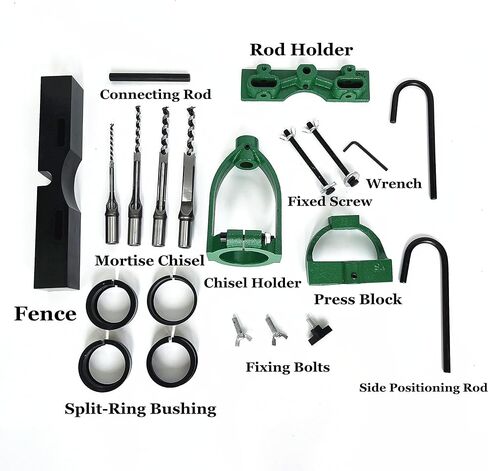 مجموعة ملحقات نقر المثقاب، 4 نماذج لثقوب مربعة، مجموعة إزميل بفتحة مربعة مجوفة لأعمال النجارة in Kuwait