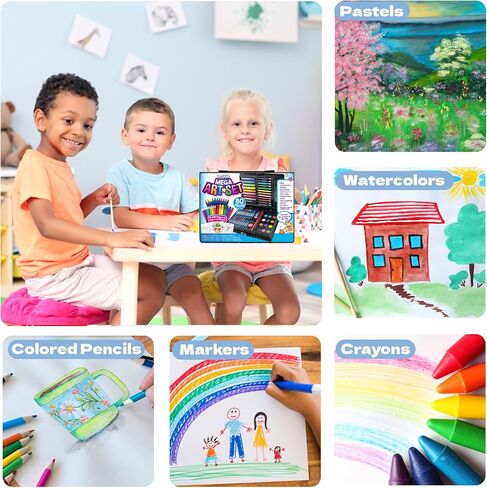 ArtSkills Mega Art Set, Arts and Crafts Supplies, Includes Colored Pencils, Stencil Letters, Markers, Watercolor Paint, Crayons, 80 Pieces in Saudi Arabia