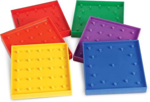 Learning Resources 5-Inch Double-Sided Assorted Geoboard Shapes - 6 Pieces, Ages 5+ Kindergarten Learning Toys, Math Manipulatives for Kids,Back to School Supplies, Teacher Supplies in Saudi Arabia