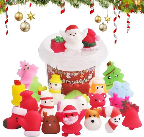 ألعاب إسفنجية لعيد الميلاد، 24 قطعة من ألعاب كاواي موتشي الإسفنجية للأطفال هدايا حفلات عيد الميلاد، ألعاب ضغط صغيرة للضغط سكويشيز ألعاب إغاثة، جوائز الفصول الدراسية، هدية عيد ميلاد، حشو حقيبة جودي in Kuwait
